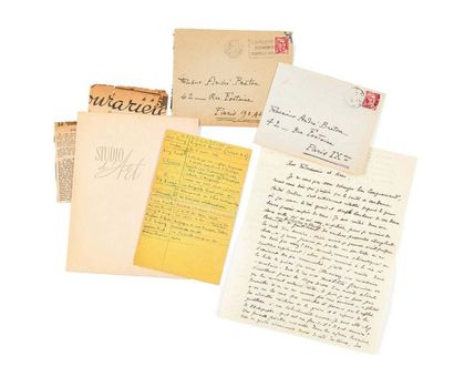 FOURRÉ, Maurice 
Typewritten and signed for La Nuit du
Rose-Hôtel.
S. l., 1949.
346...