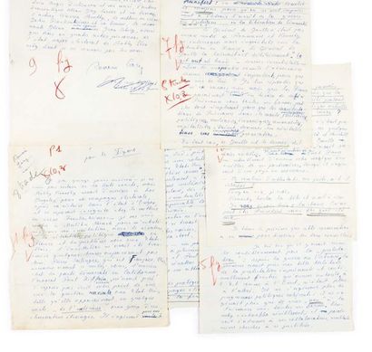 GARY, Romain 
Signed autograph manuscript.
S.l., [circa 1968].
9 p. in-4 including...