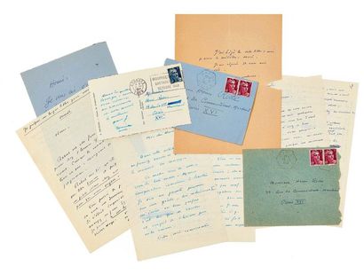 JOUHANDEAU, Marcel 
Importante correspondance amoureuse.
1948-1968.
Plus de 580 lettres...