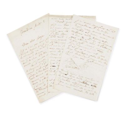 LOUYS, Pierre 
Réunion de 40 lettres autographes.
1884-1917.
Environ 170 p. in-12...