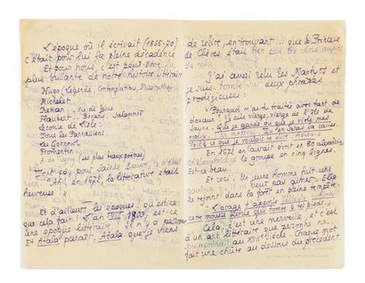 LOUYS, Pierre 
Meeting of 40 autograph letters.
1888-1916.
Approximately 110 p. in-12,...