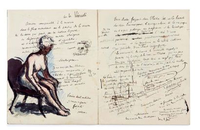VALERY, Paul 
Manuscrit autographe.
S. l., [vers 1942].
In-8 (21,9 x 17,3 cm), broché,...