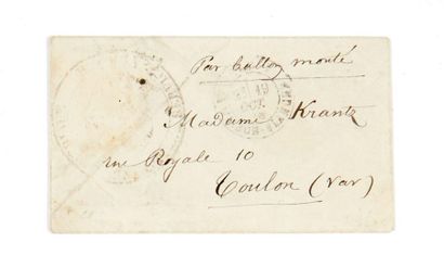19 OCTOBER 1870 Franchise envelope i.e. PARIS...