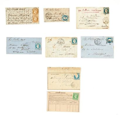 null BALLONS LA VILLE D'ORLEANS - FIN NOVEMBRE 1870 7 lettres dont une affranchie...