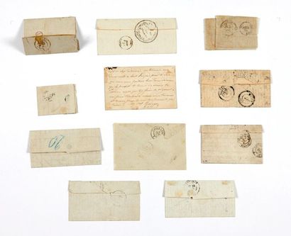 null 9 BALLONS MONTÉS 2 OCTOBRE 1870 20c lauré (partie du timbre replié au dos et...