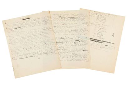 MERMOZ (Jean) Manuscrit autographe. [Septembre ou octobre 1936]. 3 p. sur 3 ff. in-4...