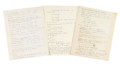 SAINT-EXUPÉRY (Antoine de) 
Manuscrit autographe de Notes sur l'économie.
[Vers 1936-1937].
8...