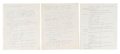 SAINT-EXUPÉRY (Antoine de) [Movie script, "We may have to kill a lot to live."] 
...