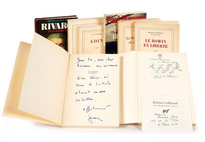[GARY (Romain)] Réunion de 8 ouvrages de littérature française avec envois à Romain...