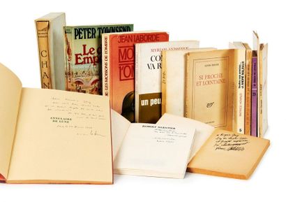 [GARY (Romain)] 
Réunion de 14 ouvrages de littérature française, avec envois à Romain...