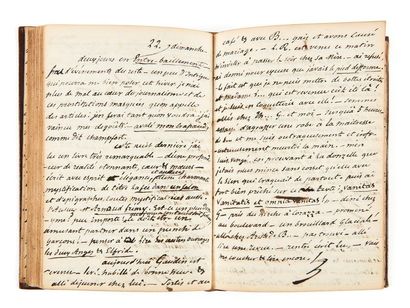 BARBEY d'AUREVILLY (Jules) 
Manuscrit autographe pour le [Premier Memorandum, 1836-1838].
[Paris,...