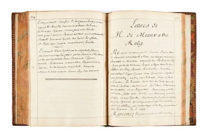 BOSSUET (Jacques-Bénigne) Manuscrit des Lettres spirituelles de feu Mgr. Bossuet...
