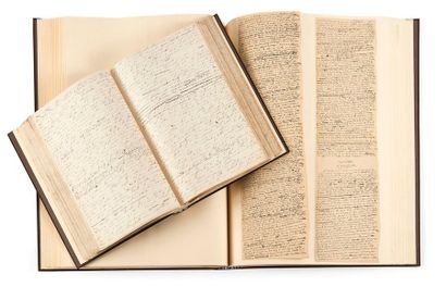 DAUDET (Alphonse) Jack. [c. 1875]. 2 volumes : 6 cahiers en 1 volume in-4 (31 x 20...