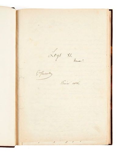 FLAUBERT (Gustave) 
Manuscrit autographe de «Louis XI».
1838.
Petit in-folio (31,5...