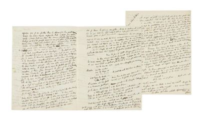 FLAUBERT (Gustave) 
Lettre autographe signée à Louise
Colet.
Croisset [18 avril 1854].
6...