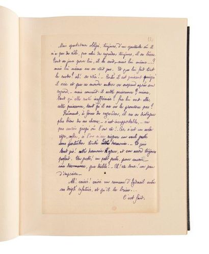GIDE (André) 
Manuscrit autographe de l'essai Du Narcisse.
[c. 1890].
Grand in-8...