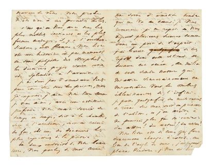 HUGO (Victor) 
Lettre autographe signée.
Hauteville House, 17 novembre 1859.
3 p....