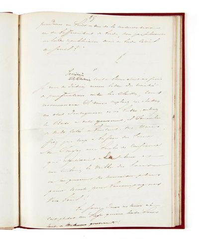LAMARTINE (Alphonse de) Manuscrit autographe signé de La loi du 31 mai. 1850. Petit...