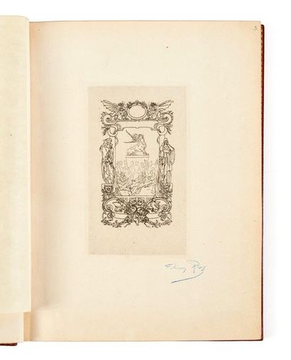 MUSSET (Alfred de) 
Album de portraits et de gravures.
In-4 (27 x 19,5 cm), maroquin...