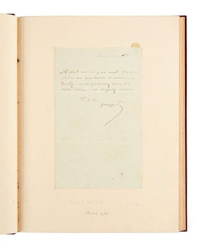 MUSSET (Alfred de) 
Correspondance autographe signée à Alfred Tattet.
1834-1847.
Grand...