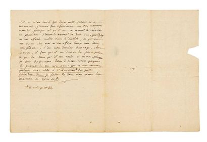 ROUSSEAU (Jean-Jacques) 
Lettre autographe signée.
Montmorency, 18 janvier 1762.
2...