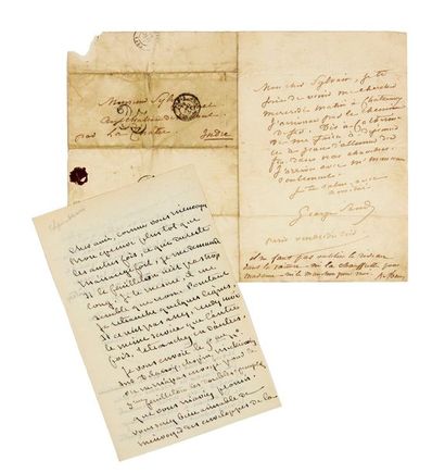 SAND (George) Lettre autographe signée. [Nohant], 26 ou 27 septembre [1872]. 2 p....