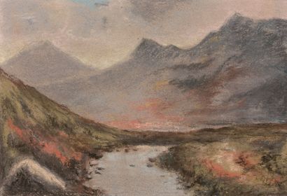  Elisabeth Louise VIGÉE-LE BRUN Paris, 1755 - 1842
Paysage montagneux
Pastel


Mountainous... Gazette Drouot