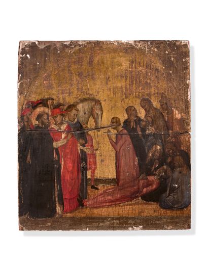  Bernardo DADDI Florence, vers 1290 - 1348
Saint Dominique ressuscite le jeune Napoleone... Gazette Drouot