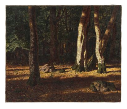  Ivan Fedorovitch CHOULTSE 1877-1932
Forêt de Fontainebleau en automne - 1921
Huile... Gazette Drouot