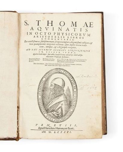 [ARISTOTE] THOMAS D'AQUIN (1225-1274) JEAN DE JANDUN (vers 1280-1328) In octo physicorum...