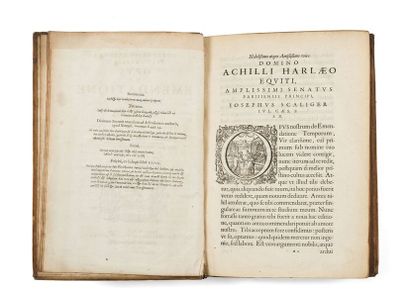 JOSEPH-JUSTE SCALIGER (1540-1609) Opus de emendatione temporum, castigatius et auctius
Leyde,...
