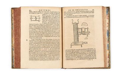 RENÉ DESCARTES (1596-1650) Lettres de Mr Descartes
Paris, C. Angot, 1666-1667 3 vol....