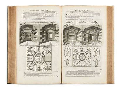 ANTONIO BOSIO (1575?-1629) Roma subterranea novissima
Paris, F. Léonard, 1659 2 tomes...