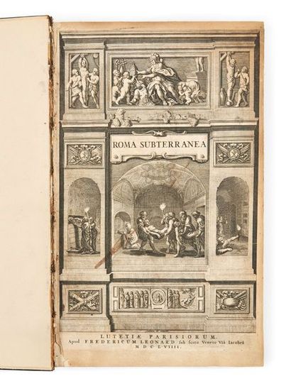 ANTONIO BOSIO (1575?-1629) Roma subterranea novissima
Paris, F. Léonard, 1659 2 tomes...