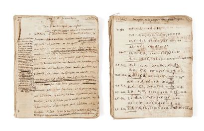 ÉMILIE DU CHÂTELET (1706-1749) «Cours de géométrie»: manuscrits autographes [S.l....