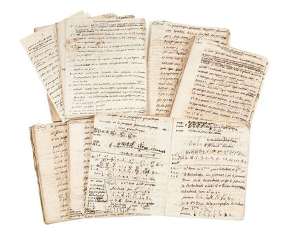 ÉMILIE DU CHÂTELET (1706-1749) «Cours de géométrie»: manuscrits autographes [S.l....