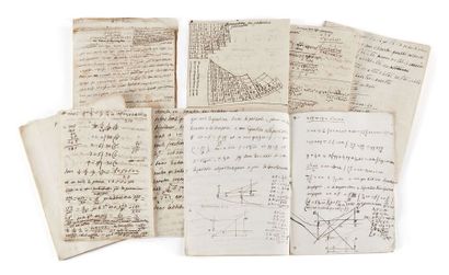 ÉMILIE DU CHÂTELET (1706-1749) Réunion de 7 manuscrits autographes de mathématiques...