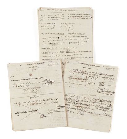 ÉMILIE DU CHÂTELET (1706-1749) Réunion de 7 manuscrits autographes de mathématiques...