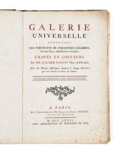 JACQUES FABIEN ET JEAN-BAPTISTE ANDRÉ GAUTIER-DAGOTY (1716-1785 et 1740-1786) Galerie...