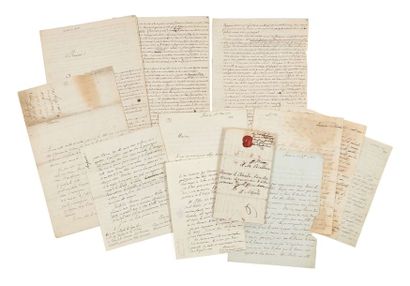 Horace-Bénédict de SAUSSURE (1740-1799) Réunion de 5 lettres autographes signées...