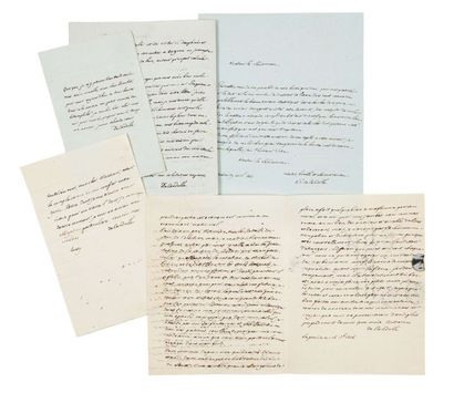 AUGUSTE PYRAME DE CANDOLLE (1778-1841) Réunion de 5 lettres autographes signées
Montpellier,...