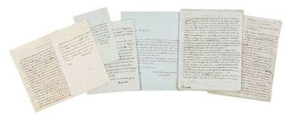AUGUSTE PYRAME DE CANDOLLE (1778-1841) Réunion de 5 lettres autographes signées
Montpellier,...