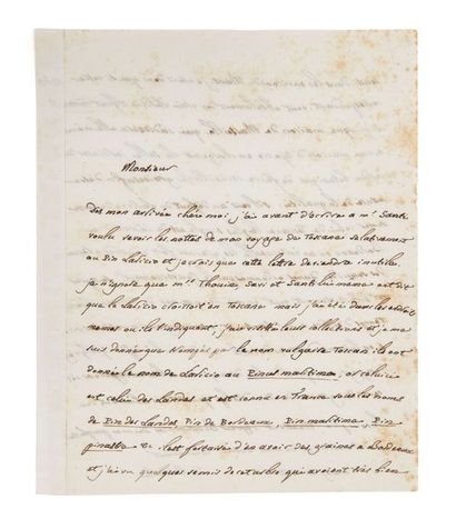 AUGUSTE PYRAME DE CANDOLLE (1778-1841) Lettre autographe signée [Montpellier], 31...