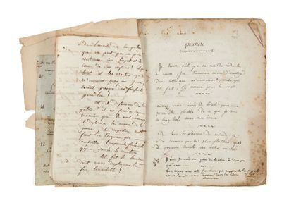 Joseph LAKANAL (1762-1845) Manuscrit autographe, en français et latin [S.l., 1814-1839]...