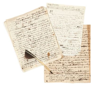 Étienne GEOFFROY SAINT-HILAIRE (1772-1844) Réunion de 17 manuscrits autographes [S.l.],...
