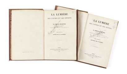 EDMOND BECQUEREL (1820-1891) La Lumière, ses causes et ses effets
Paris, F. Didot...