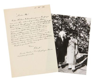 Albert einstein (1879-1955) Lettre autographe signée, en allemand à Otto Einstein...