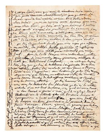 JEAN DOMINIQUE INGRES (1780-1867) Lettre autographe signée
Rome, 2 mai 1837
4 p....