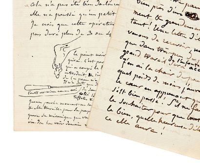 Jean-François MILLET (1814-1875) Réunion de 48 lettres autographes dont 47 signées
Paris,...