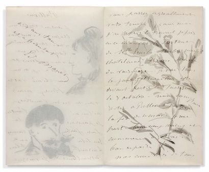 Edouard MANET (1832-1883) Lettre autographe signée «Ed. Manet» à Eva Gonzalès avec...